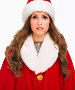 Anna Kendrick Noelle Shearling Christmas Coat