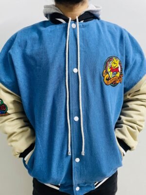 90s Xxxtentacion Winnie The Pooh Varsity Denim Jacket