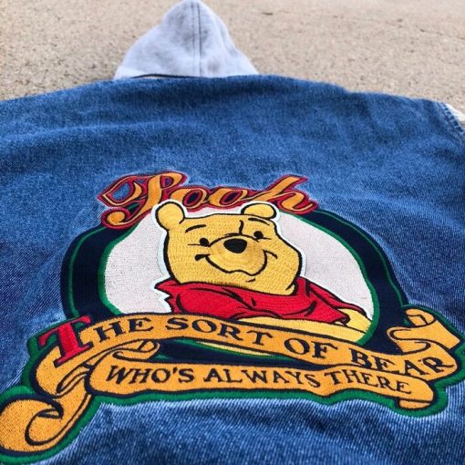 90s Xxxtentacion Winnie The Pooh Varsity Denim Jacket