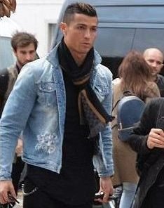 Cristiano Ronaldo Blue Denim Jacket