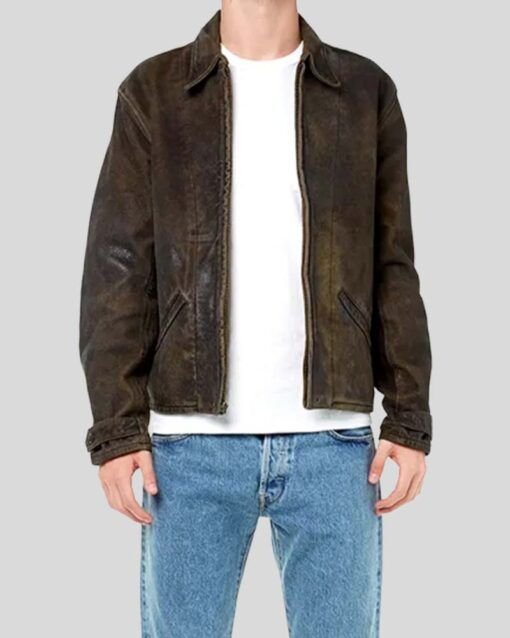 Daniel Craig Skyfall James Bond Brown Biker Leather Jacket