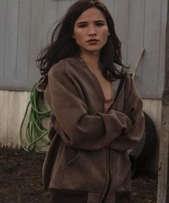 Yellowstone Kelsey Asbille Brown Hooded Jacket