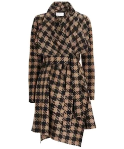 The Equalizer 2021 Melody Chu Houndstooth Coat