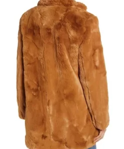 THE EQUALIZER Liza Lapira Fur Brown Coat