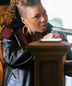 The Equalizer Queen Latifah Black Leather Coat