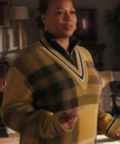 The Equalizer Robin McCall V Neck Tartan Sweater