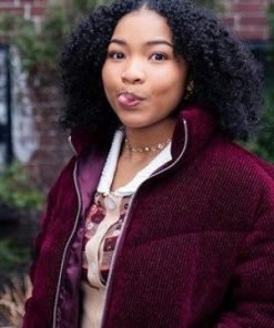 The Equalizer Laya DeLeon Maroon Jacket