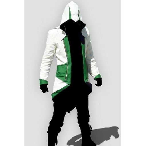 Assassin Creed Connor Kenway White & Green PU Jacket