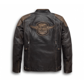 Harley Davidson Triple Vent System Brown Leather Jacket | UJ