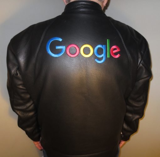 men's and women's google black leather jacket