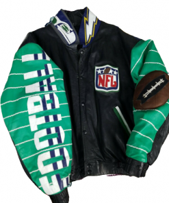 nfl vintage leather jacket
