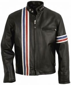 Black Real Leather Peter Fonda Easy Rider Jacket