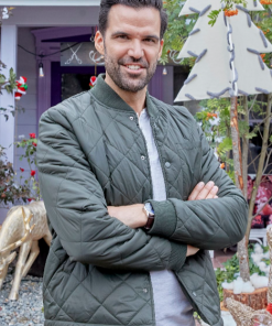 you, me & the christmas trees benjamin ayres bomber jacket