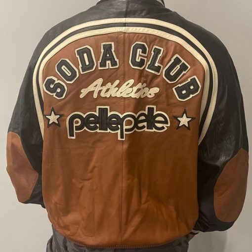 Black and Brown Pelle Pelle leather Jacket