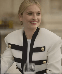 Camille Razat Emily In Paris Camille White Blazer