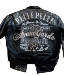 Pelle Pelle Unrivaled Black Leather Bomber Jacket