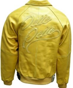 Yellow Pelle Pelle Bomber Leather Jacket | Universal Jacket
