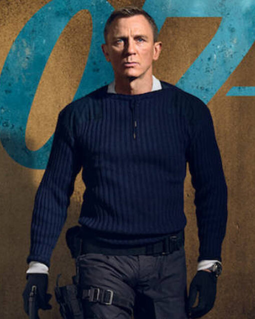 daniel-craig-no-time-to-die-james-bond-blue-woolen-sweater