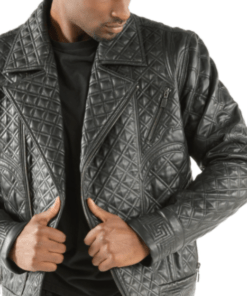 pelle pelle black quilted jacket