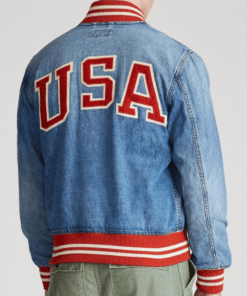 polo ralph lauren letterman jacket