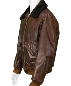 steve jobs brown leather bomber jacket
