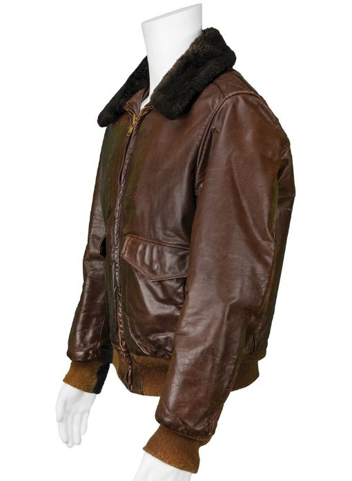 steve jobs brown leather bomber jacket