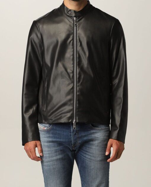 Armani Exchange Biker Jacket in synthetic leather