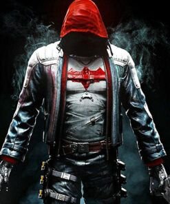 Batman Arkham Red Hood Leather Jacket with Vestss