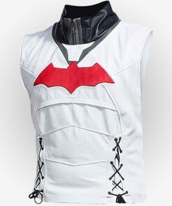 Batman Arkhams Red Hood Leather Jacket with Vest
