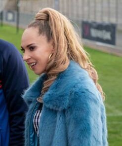 Keeley Jones Ted Lasso Blue Fur Jacket