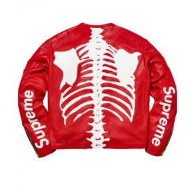 Men's Skeleton Red Vanson Leather Jacket | Universal Jacket