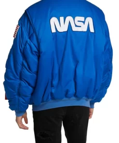 NASA Space blue Bomber Jacket