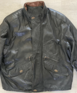 Pelle Pelle Vintage 80’s Black Leather Bomber Jacket 2021