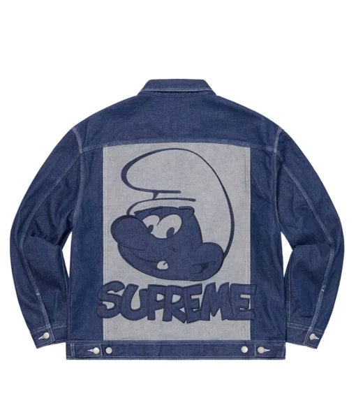 Supreme Smurfs Blue Denim Trucker Jacket