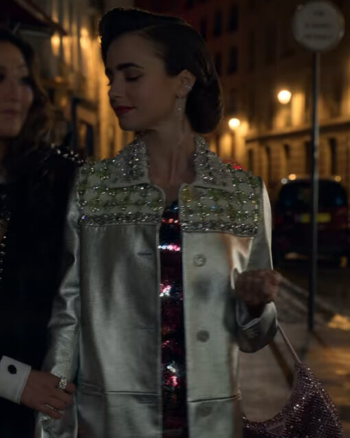 emily cooper emily in paris season 02 lily collins silver coat