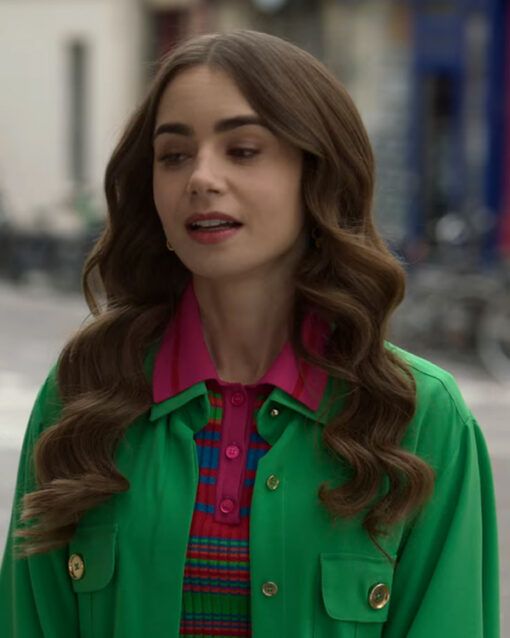 emily in paris s02 lily collins green coat