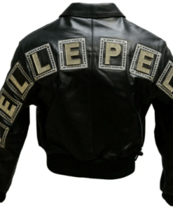 Black Pelle Pelle Studded Leather Jacket