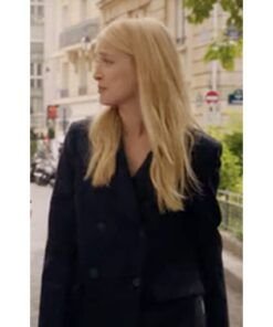 Camille Razat Emily in Paris Black Coat 2022