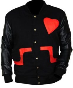 Chris Brown Love Not Hate Valentines Bomber Leather Letterman Jacket