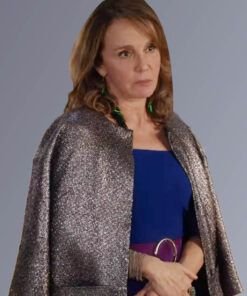 Emily In Paris Sylvie Shiny Silver Coat