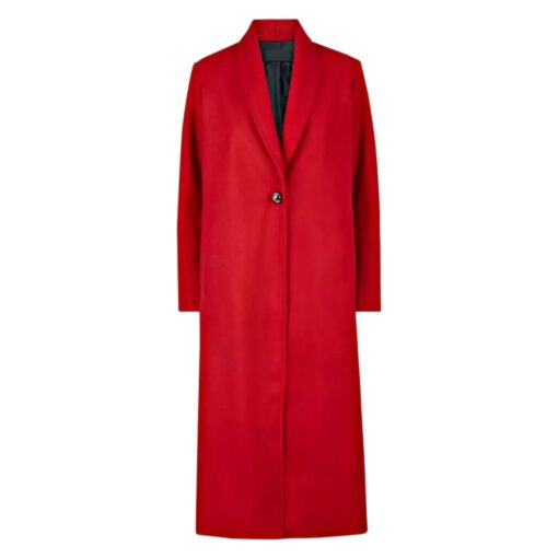 Women Red Long Coat