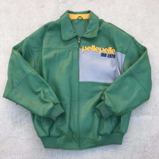 Green Pelle Pelle 1978 Vintage Leather Jacket 2022