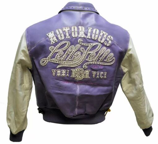 Pelle Pelle Notorious Purple and White Leather Jacket 2022