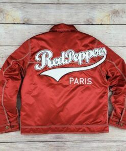 Red Peppers Satin Trucker Jacket 2022