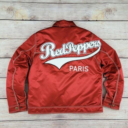 Red Peppers Satin Trucker Jacket 2022