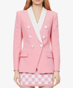 Bel-Air Hilary Banks Pink Double Breasted Blazer