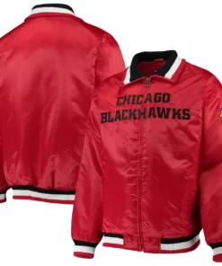 Chicago Blackhawks Captain II Satin Full-Zip Jacket