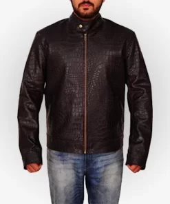 Alligator Brown Motorcycle Leather Jacket 2022