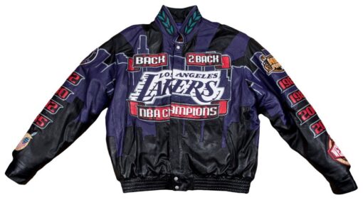 LA Lakers 2001 Back 2 Back Leather Jacket