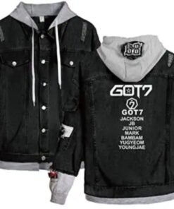 Got7 Kpop Jackson JB Mark Denim Hoodie